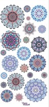 1 Sheets Winter Blues Medallion Mandela Planner Stickers for Scrapbook - $5.75