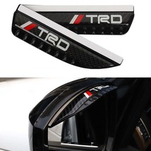Brand New 2PCS Universal TRD Carbon Fiber Rear View Side Mirror Visor Shade Rain - £11.99 GBP
