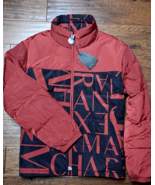 Armani Exchange A|X $290 Men Red Signature Winter Quilted Puffer Down Ja... - $203.09 CAD