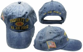 Property Of Us Air Force Blue Jeans Washed Style Hat Cap - $23.61