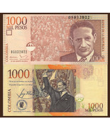 Colombia P456, 1000 Peso, Jorge Eliecer Gaitán - see UV &amp; w/m image 2014... - $2.44