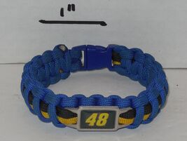 Jimmie Johnson #48 Paracord Bracelet Blue yellow Nascar - $14.80