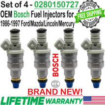 Bosch 4 Units New Genuine Fuel Injectors for 1992, 1993, 1994 Ford Tempo 3.0L V6 - £177.83 GBP