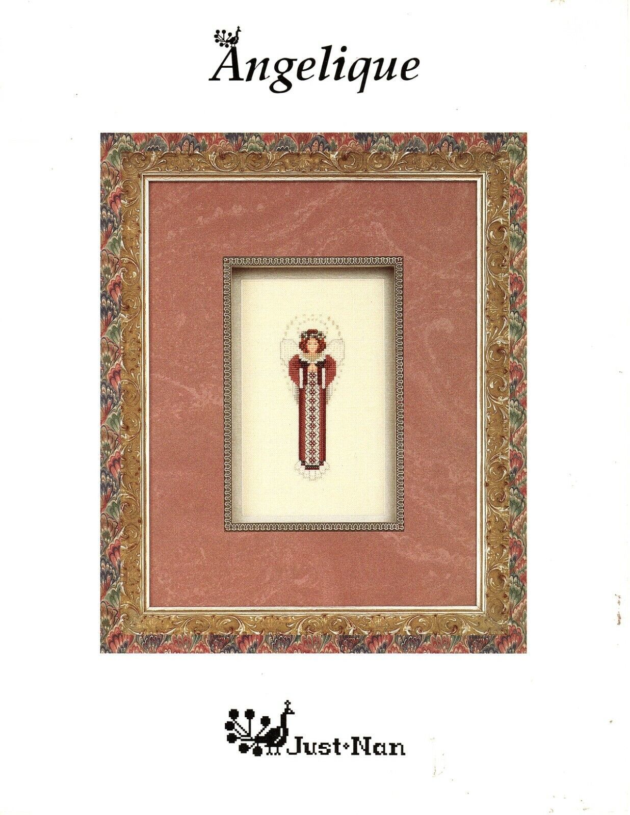 Just Nan Angelique 1993 Nan Caldera Leaflet Counted Cross Stitch Pattern - $4.97