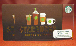 Lot of 3 Starbucks COFFEE COMPANY Brown Cups 2017 Gift Cards New with Tags - £9.74 GBP