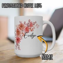 Personalized Name Flowers Custom Mug Women Floral Coffee Cup Gift (11, 1... - $12.99+