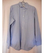 Banana Republic Classic Fit 100% cotton blue striped button front shirt ... - $39.98