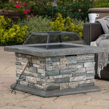 28&quot; Square MGO Fire Pit: Outdoor Patio Heat - £292.30 GBP
