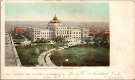 Washington D.C. Library of Congress Unposted 1901-1907 Antique Postcard - £6.01 GBP