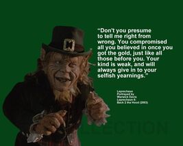 LEPRECHAUN &quot;DON&#39;T YOU PRESUME TO TELL ME RIGHT...&quot; QUOTE PHOTO VARIOUS S... - $4.84+