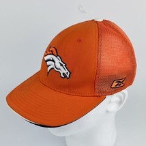 Denver Broncos Reebok Fitted Hat NFL On Field Cap Orange Mesh Back OSFA VG+ RARE - £23.19 GBP