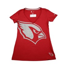 Arizona Nike Shirt Women M Red V Neck Animal Print Short Sleeve NFL Team Apparel - £19.24 GBP