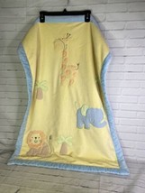 Babies R Us Koala Baby 2007 Plush Baby Blanket Yellow Blue Giraffe Elephant Lion - $51.98