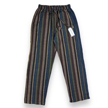 New Earthbound Trading Company Dark Striped Ethnic Lounge Pants Nepal Si... - £19.32 GBP