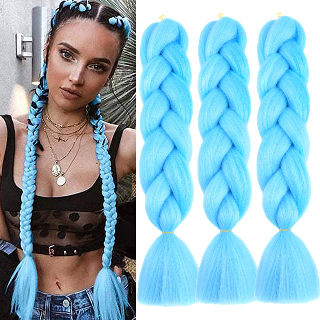 Jumbo Braids Synthetic Hair Extensions Crochet Braiding #A31 Color 3Pcs 24inch - $13.99