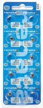Renata 317 SR516SW Batteries - 1.55V Silver Oxide 317 Watch Battery (10 Count) - £6.22 GBP