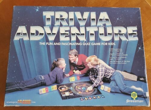 Primary image for Pressman Vintage 1983 Retro Trivia Adventure Board Game COMPLETE