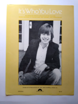 Kieran Kane It's Who You Love Sheet Music 1981 Blues Folk World  &amp; Count... - $12.95