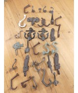 30 CAST IRON COAT HOOKS WELDING ART STEAMPUNK RACK **DEFECTS READ CHIPS** - $650.93 MXN
