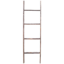 4 Foot Rustic Reclaimed Barn Wood Decorative Ladder - £31.63 GBP