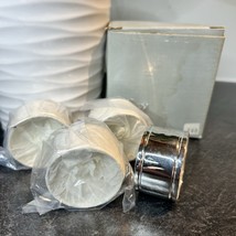 4- Vintage 1” Round Napkin Rings Silverplate On Iron - $15.07 CAD