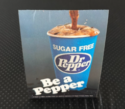 1980s Sugar Free Dr Pepper Advertisement Table Tent Display Sign Soda Ep... - $6.79