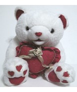 Plush Bear White &amp; Red with Red Heart - $9.79 CAD