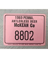 1969 Antlerless Deer 8802 McKean Co Cardboard Hunting License Pennsylvania - £20.29 GBP