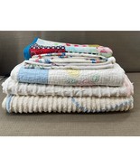 Lot 6 Vintage Baby Blankets Quilts Chenille Embroidered Crib Bedding. Cu... - $873.66 MXN