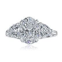 Coupe Ovale Igi 2.04 CT D-VVS2 Labo Grown Fiançailles Diamant Bague 14k or Blanc - $2,003.21