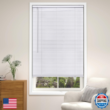 LazBlinds Cordless White 1" Room Darkening Vinyl Mini Blinds 34x72" Hori... - $70.82