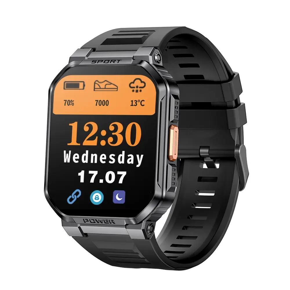 1.83&quot; Bluetooth Call Voice Assistant Smart Watch Men Sport Fitness Track... - $74.49