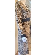 Brown/beige Zebra Stripe Knit Dress By G-Signature - $35.64