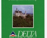 Delta Airlines System Route Map with Airplane Travel &amp; Aviation Informat... - $17.82