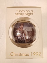 1992 Born On A Starry Night Christmas Globe Ornament 7th Edition F. X. Schmid - £15.74 GBP