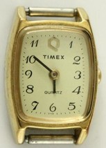 Vintage Costume Jewelry Watch Face TIMEX Gold Tone K Cell Quartz Taiwan - £10.25 GBP