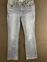 Croft and Barrow Womens Jeans 8 blue straight Premium Denim short stretch - $9.50
