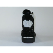 Men High Top Shoes By FIESSO AURELIO GARCIA ,Fancy Rhine stones 2402 Black White image 6