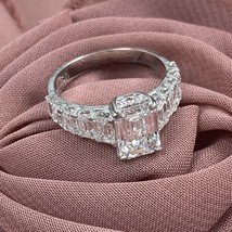 4 Carats E-VVS2 Emerald Cut IGI Lab Grown Diamond Engagement Ring 14k Wh... - $2,399.60