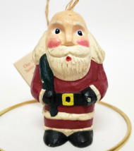 Bath &amp; Body Works Santa Claus hand-carved Christmas Ornament 3.5&quot; 1995 - £15.97 GBP