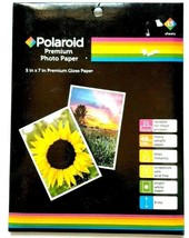 Polaroid Premium Gloss 5x7 Photo Paper Sealed 15 Sheets Inkjet 48 lb. - £6.12 GBP