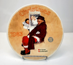 Norman Rockwell 1983 Santa in the Subway Plate Knowles Christmas 10th In Series - $7.97