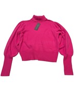 French Connection Sweater Womens S Pink Turtleneck Puff Sleeve Pullover ... - €29,28 EUR