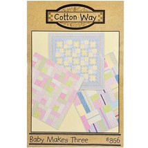 Baby Makes Three Quilt Pattern 856 from Cotton Way, Makes 3 Easy Baby Quilts - £7.16 GBP