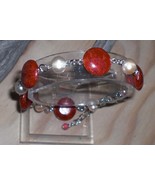 Genuine Natural Coral and FW Pearls Bracelet - $342.49 MXN