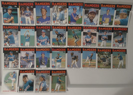 1986 Topps Texas Rangers Team Set of 28 Baseball Cards - £2.79 GBP