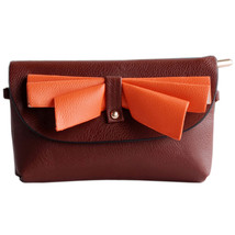 [Elegance Coffee] Colorful Leatherette Clutch Shoulder Bag Clutch Casual Purse - £17.89 GBP