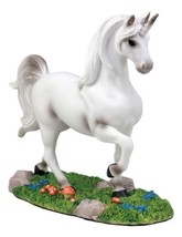 Enchanted Forest Glade Strolling Unicorn Figurine Decorative Statue 6.75&quot;Long - £28.76 GBP