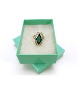 Vintage Turquoise  Dinner Ring Size 6, Sterling Silver, Native American,... - $68.55