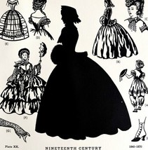 19th Century Fashion History 1840-1870 1939 Art Plate Printing Ephemera DWAA11 - £10.57 GBP
